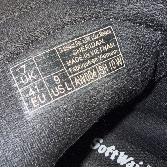 DR MARTENS Sheridan Pink Confetti Suede Lace-Up Boots Rainbow Burst - Picture 7 of 7